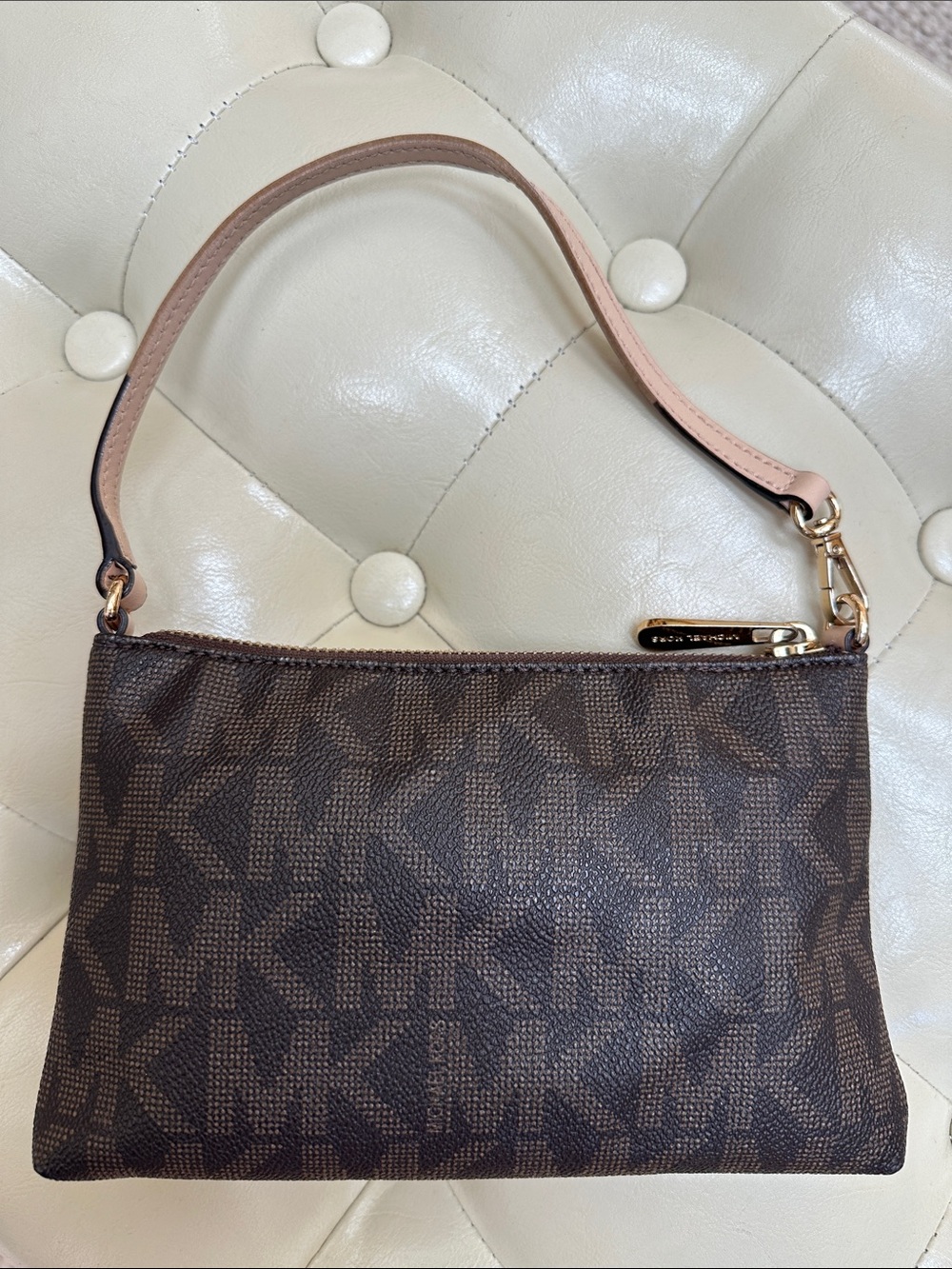 Michael Kors Brown Logo mini bag, Gold Hardware - Picture 3 of 16